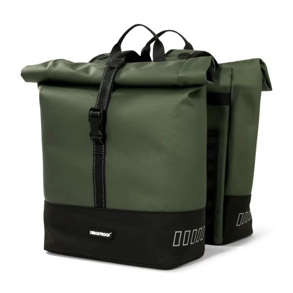 URBAN PROOF Double Rolltop Bag 38L Recycled Green